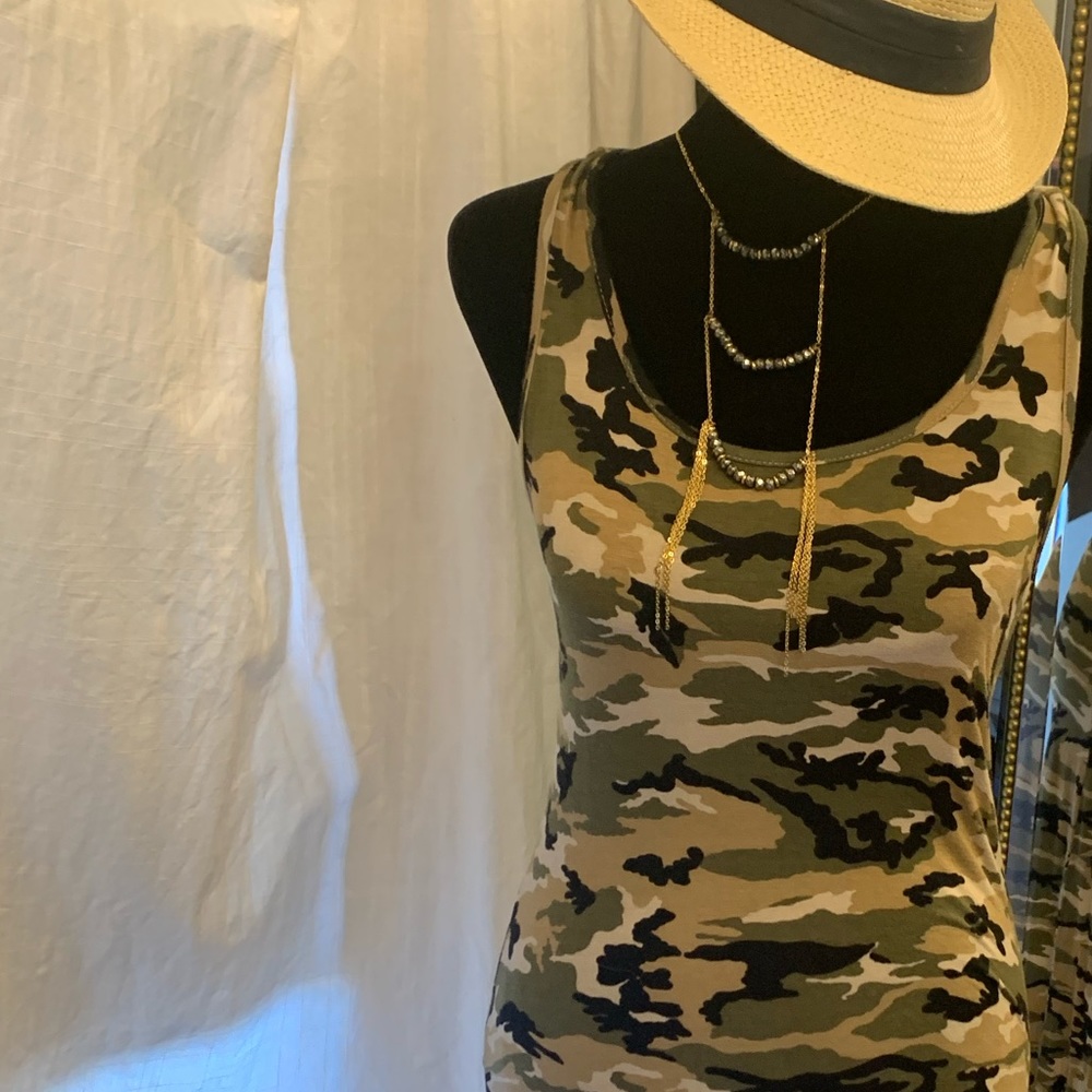 Papermoon, camo print maxi.